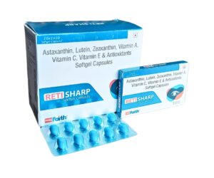 RETI SHARP Softgelatin - Astaxanthin, Lutein, Zeaxanthin, Vitamin A, Vitamin C, Vitamin E & Antioxidants